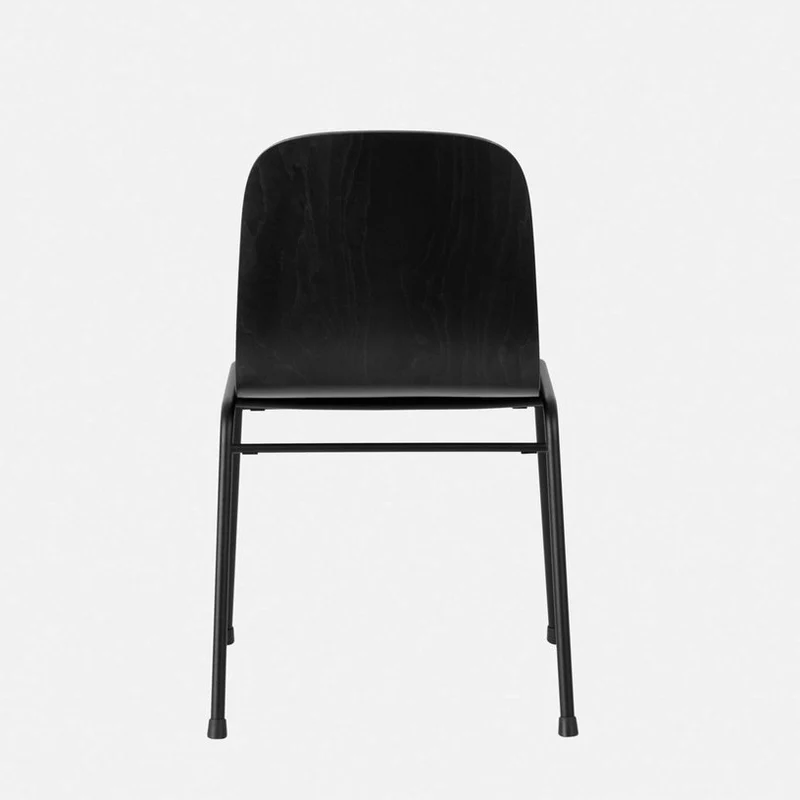 Chaise en tissu noir et cadre noir Touchwood - Hem