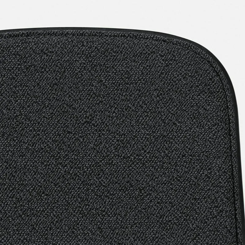 Chaise en tissu noir et cadre argenté Touchwood - Hem