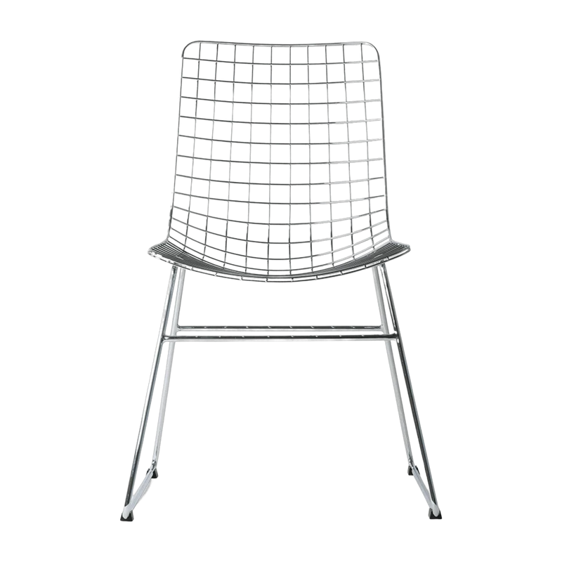 Chaise en métal chrome Wire - HKliving