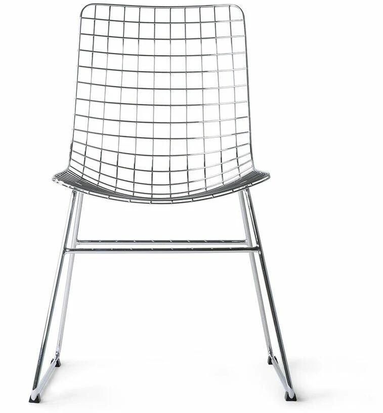 Chaise en métal chrome Wire - HKliving