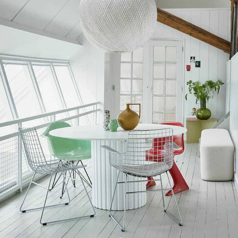 Chaise en métal chrome Wire - HKliving