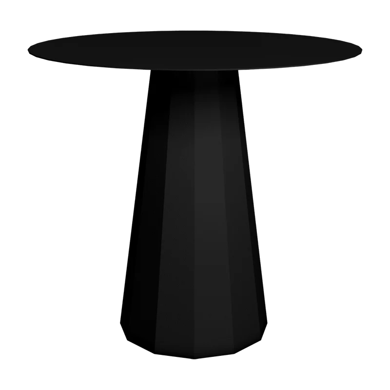 Table ronde en acier mat noir 80 cm Ankara - Matière Grise