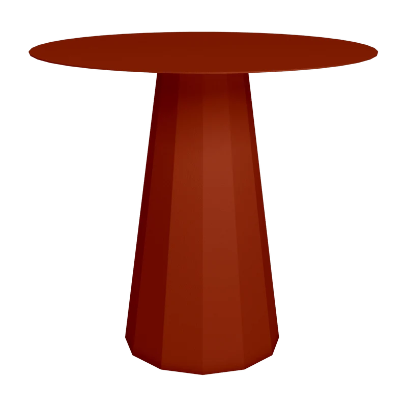 Table ronde en acier mat terracotta 80 cm Ankara - Matière Grise