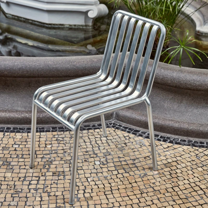 Chaise de jardin en métal gris galvanisé Palissade - HAY