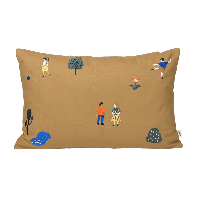 Coussin rectangulaire marron Park - Ferm Living