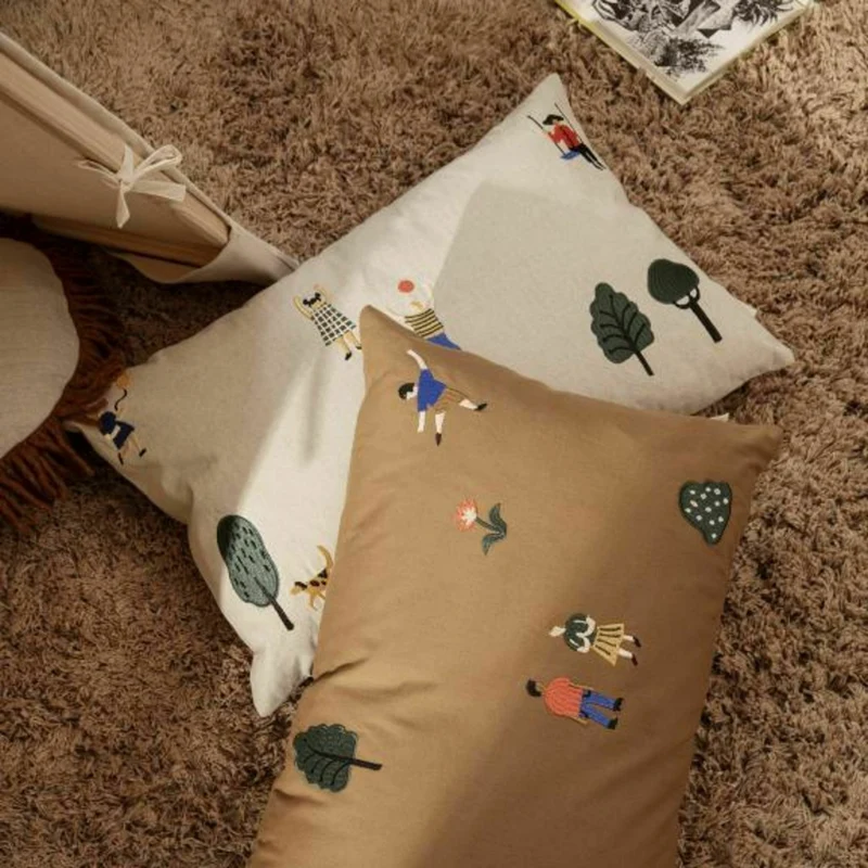 Coussin rectangulaire beige Park - Ferm Living