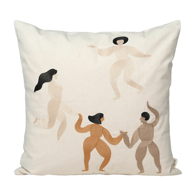 Coussin carré beige Free - Ferm Living
