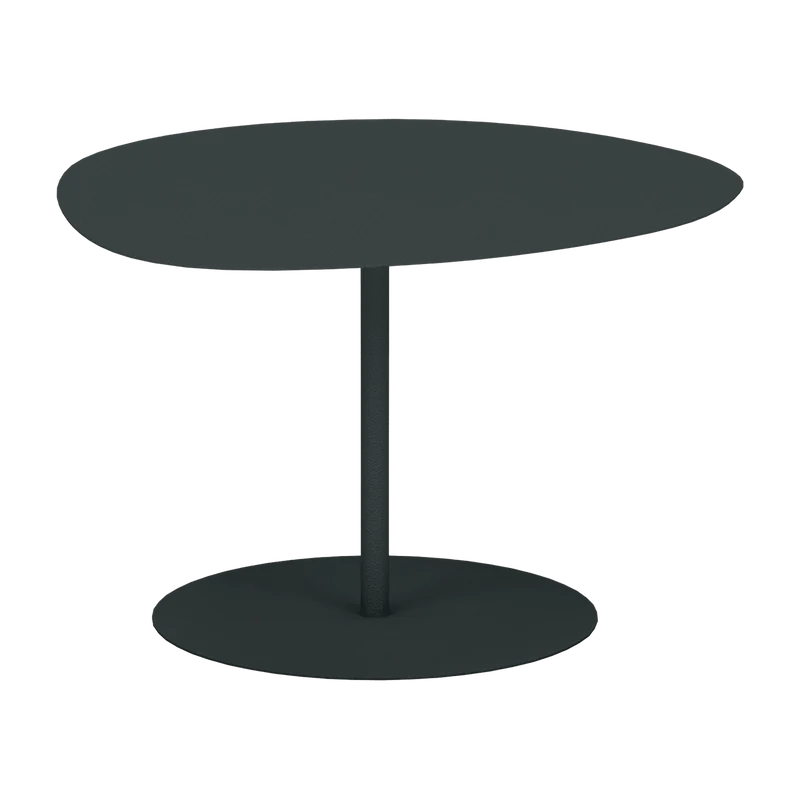 Table basse en acier mat anthracite 40 cm Galet 01 - Matière Grise