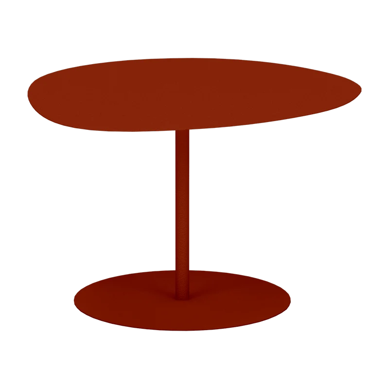 Table basse en acier mat terracotta 40 cm Galet 01 - Matière Grise
