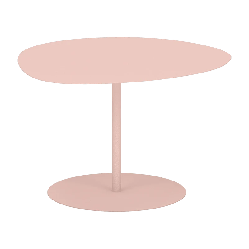 Table basse en acier mat baby pink 40 cm Galet 01 - Matière Grise