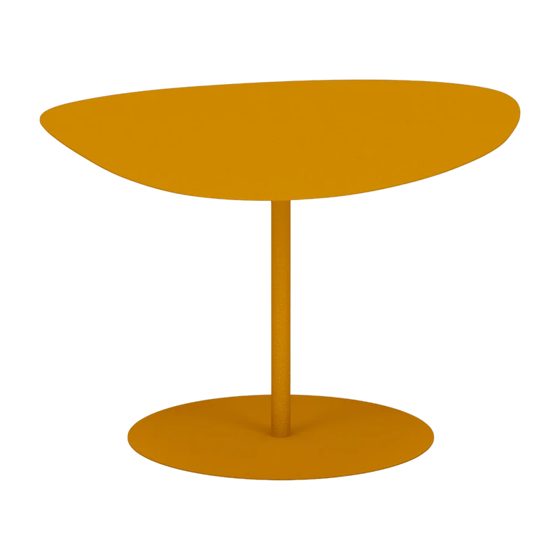 Table basse en acier mat safran 39 cm Galet 02 - Matière Grise