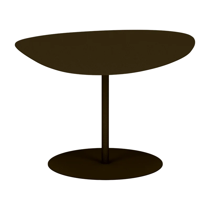 Table basse en acier mat bronze 39 cm Galet 02 - Matière Grise