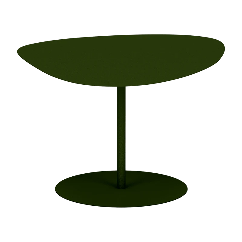 Table basse en acier mat kaki 39 cm Galet 02 - Matière Grise