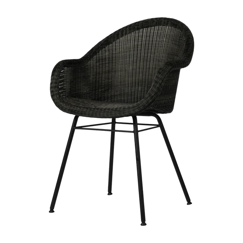Chaise de repas extérieur acier noir Edgard - Vincent Sheppard