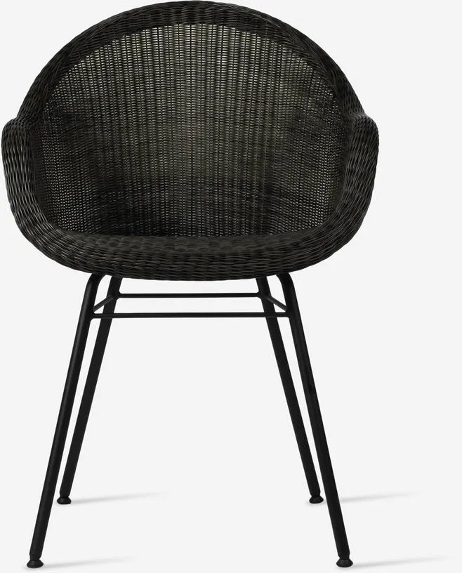 Chaise de repas extérieur acier noir Edgard - Vincent Sheppard