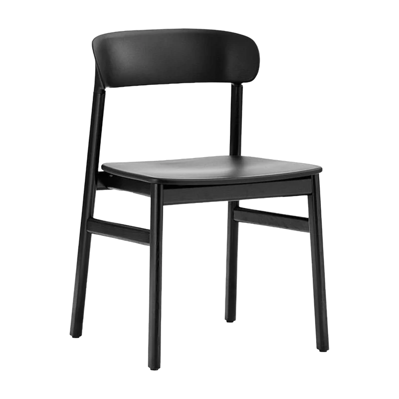 Chaise en chêne noir et polypropylène noir Herit noir - Normann Copenhagen