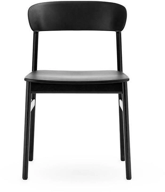Chaise en chêne noir et polypropylène noir Herit noir - Normann Copenhagen