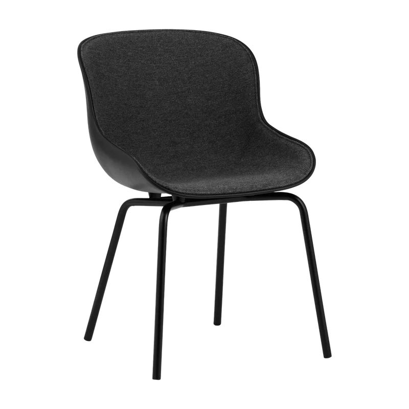 Chaise en acier peint et pp avec tissu noir Hyg - Normann Copenhagen