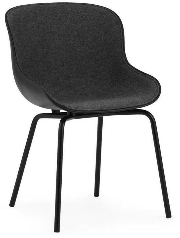 Chaise en acier peint et pp avec tissu noir Hyg - Normann Copenhagen