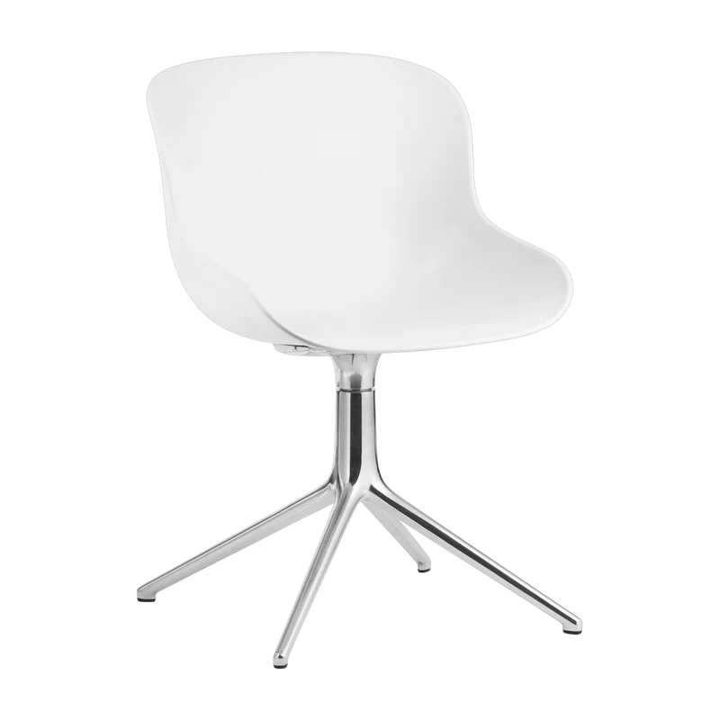 Chaise pivotante 4 pieds en aluminium et pp blanc Hyg - Normann Copenhagen