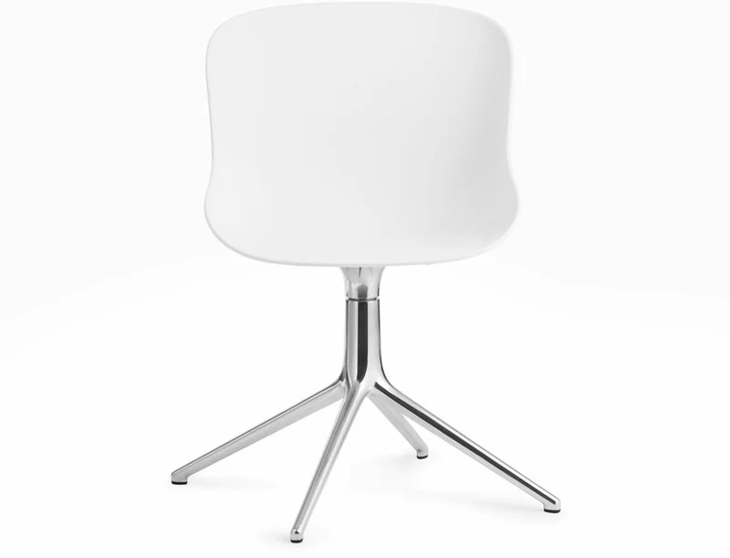 Chaise pivotante 4 pieds en aluminium et pp blanc Hyg - Normann Copenhagen