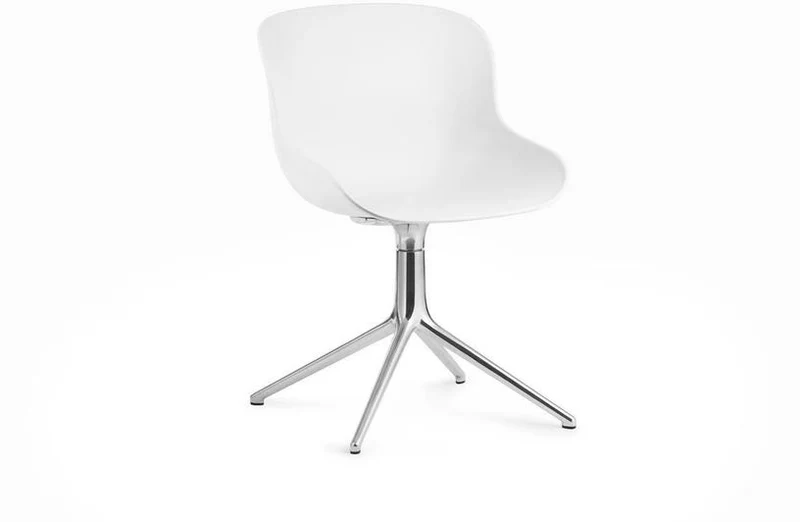 Chaise pivotante 4 pieds en aluminium et pp blanc Hyg - Normann Copenhagen