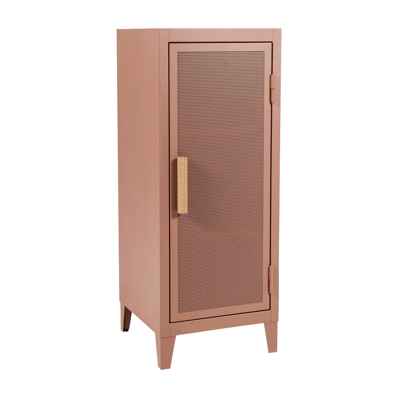 Vestiaire en acier perforé B1 bas Rose Fumé mat - Tolix