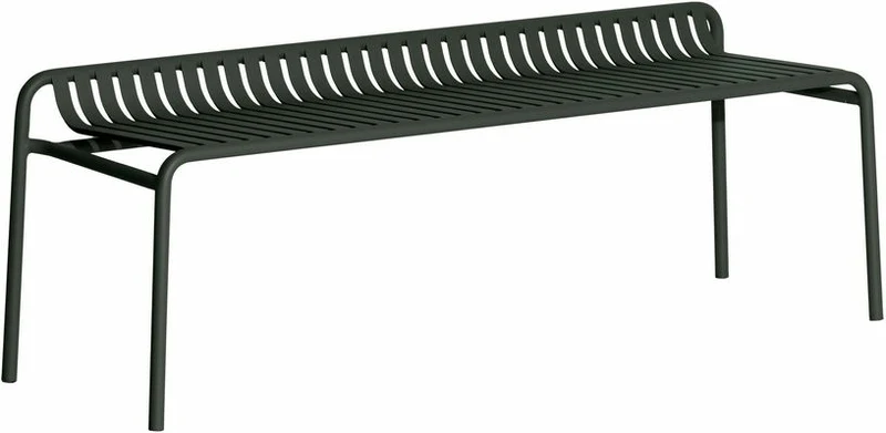 Banc de jardin sans dossier noir 156 x 48 cm Week-end