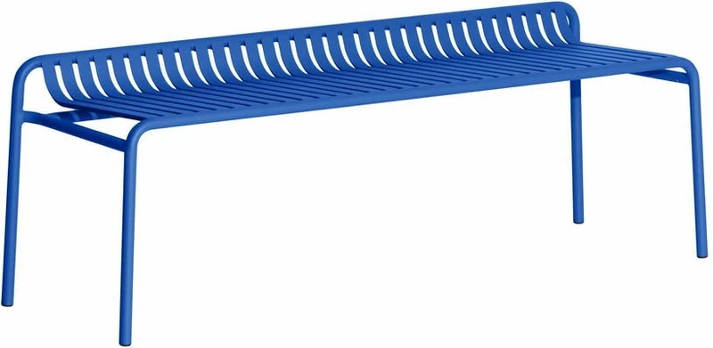 Banc de jardin sans dossier bleu 156 x 48 cm Week-end