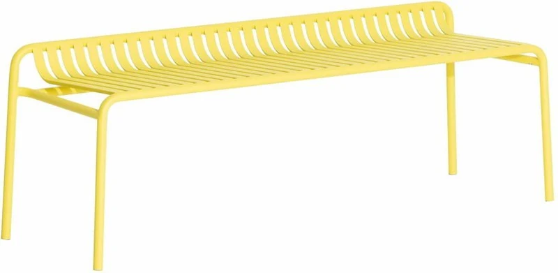 Banc de jardin sans dossier jaune 156 x 48 cm Week-end