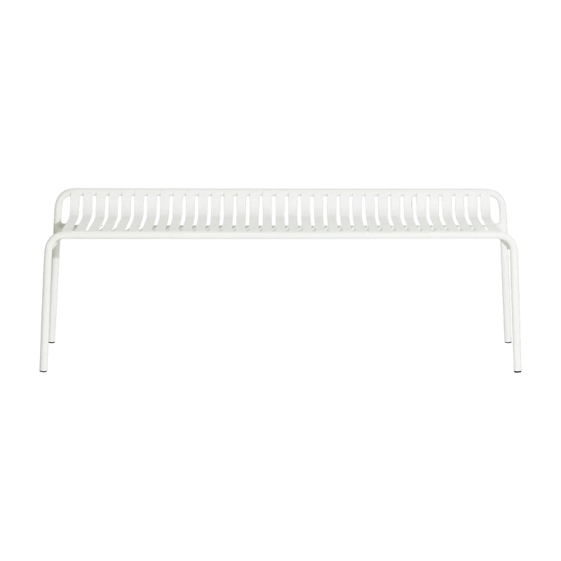 Banc de jardin sans dossier blanc 156 x 48 cm Week-end