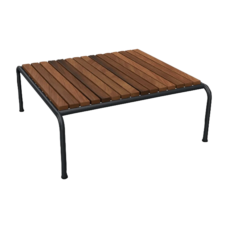 Table basse en acier noir et frêne thermo-traité AVON - Houe