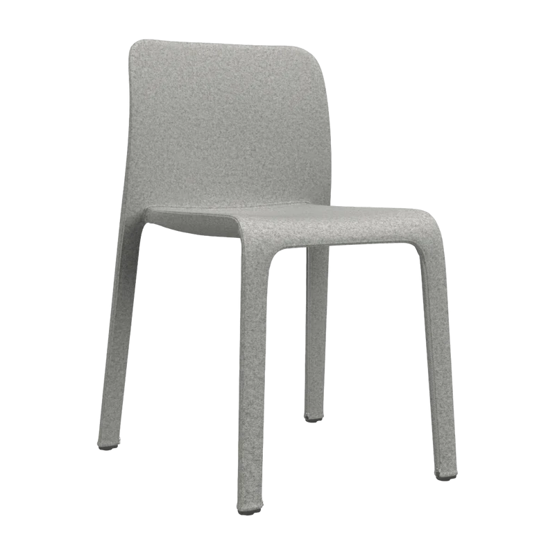 Chaise avec housse en tissu gris clair First Dressed - Magis