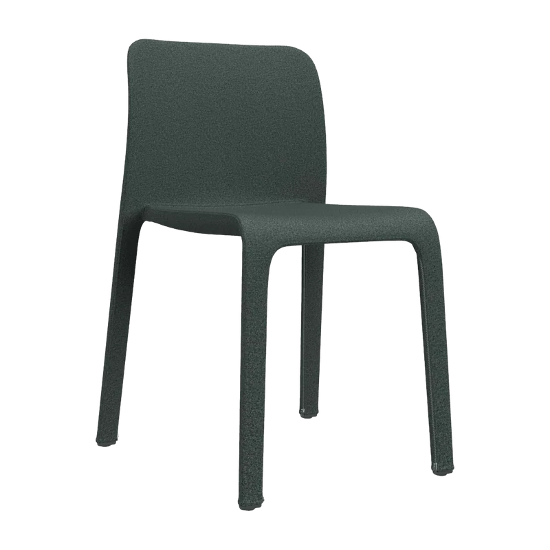 Chaise avec housse en tissu gris foncé First Dressed - Magis
