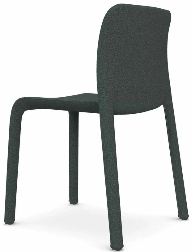 Chaise avec housse en tissu gris foncé First Dressed - Magis