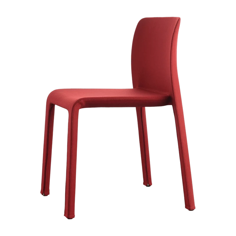 Chaise avec housse en tissu rouge First Dressed - Magis