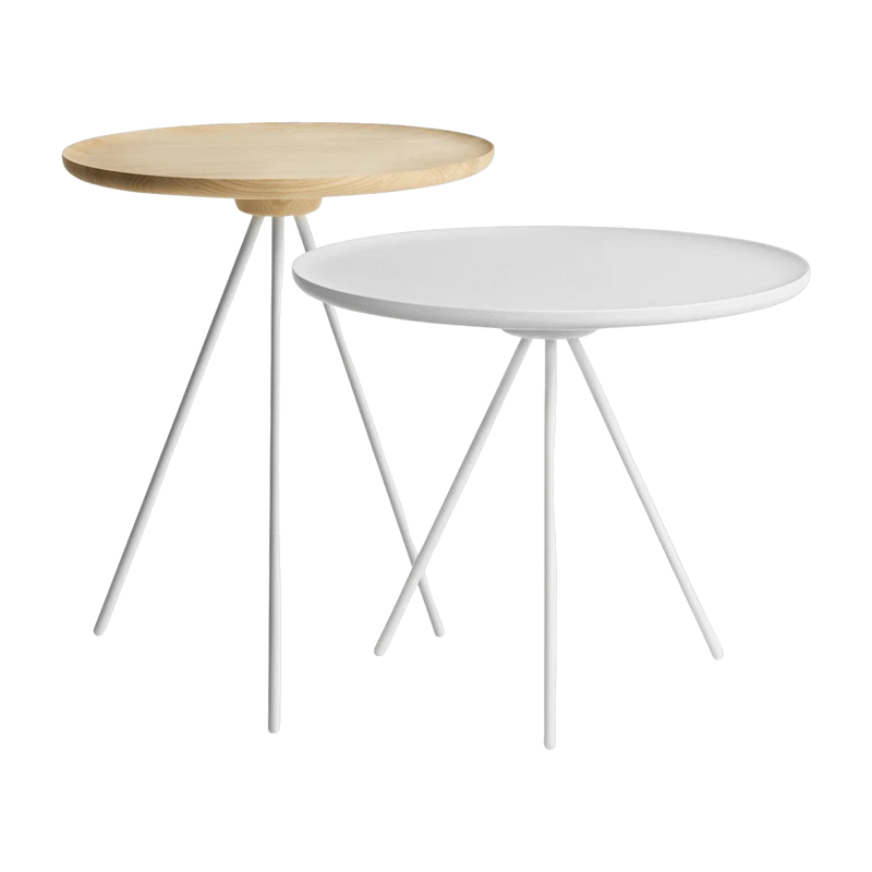 2 tables d'appoint en frêne Ash&White Key - Hem