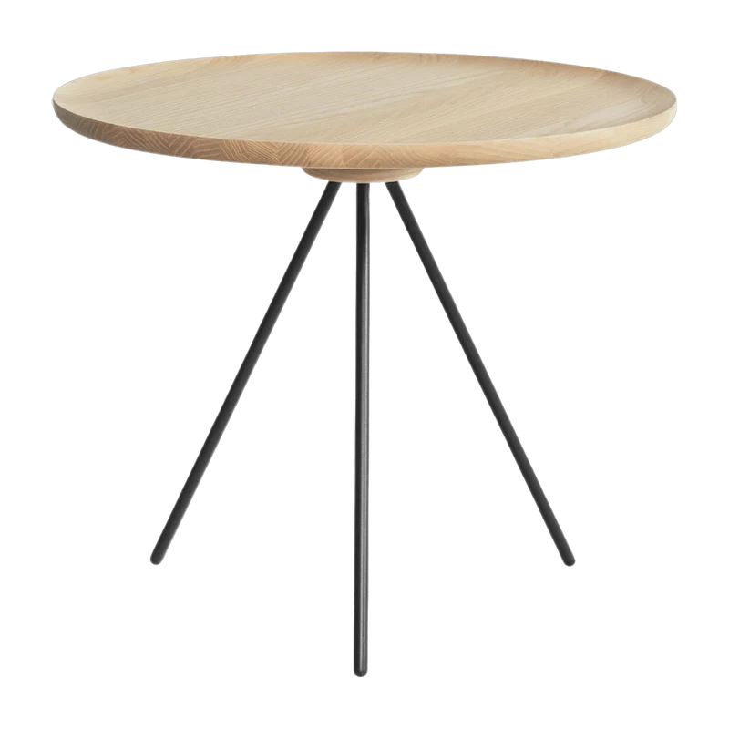 Table d'appoint en frêne et piètement noir 43 cm Key - Hem