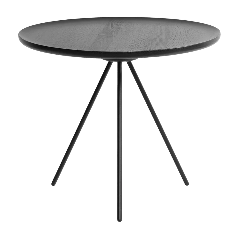 Table d'appoint en frêne noir et piètement noir 43 cm Key - Hem