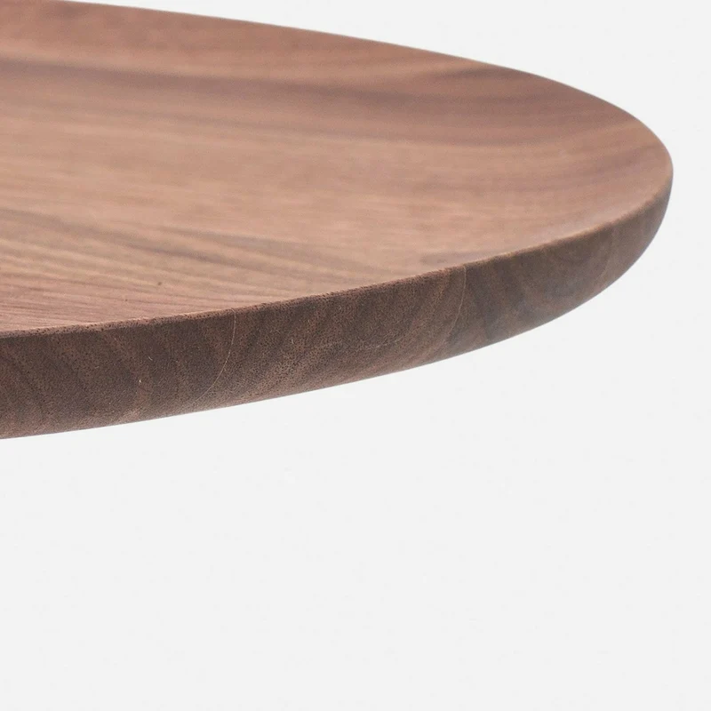 Table d'appoint en noyer et piètement noir 43 cm Key - Hem