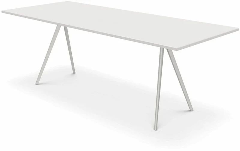 Plateau de table en bois blanc 205x85 cm Baguette - Magis