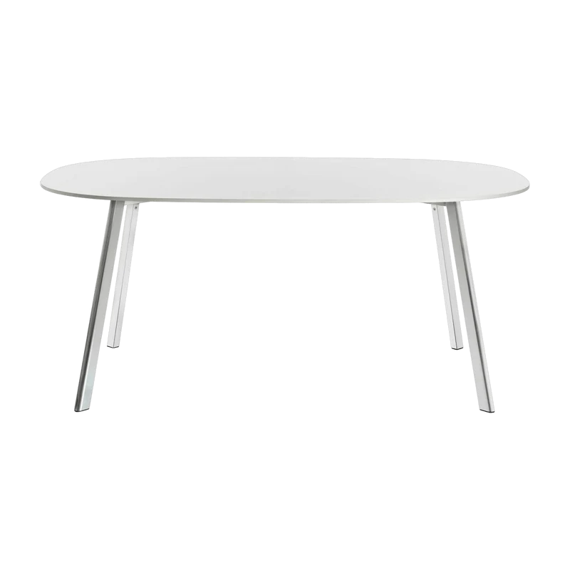 Table blanche et pieds en aluminium 160x98 cm Déjà-vu - Magis