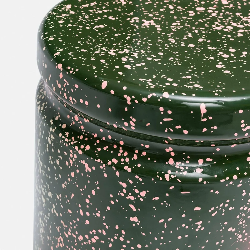 Tabouret en acier vert tacheté de rose Last Stool - Hem