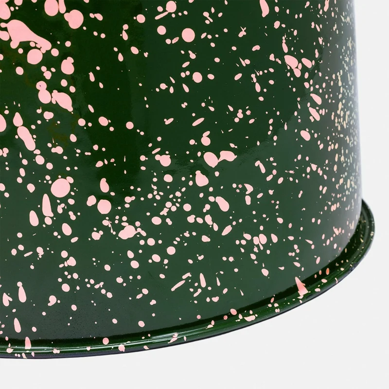 Tabouret en acier vert tacheté de rose Last Stool - Hem