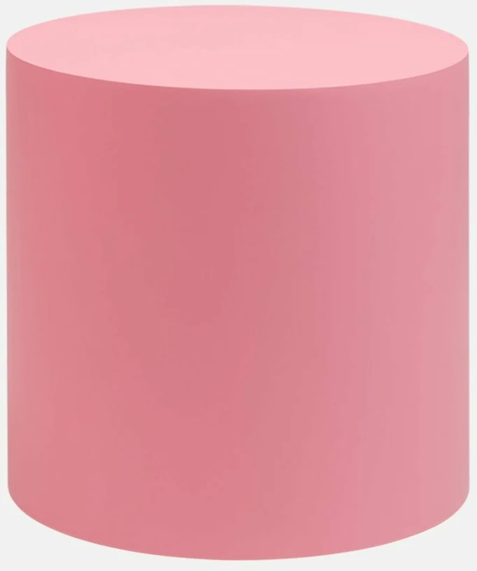 Table d'appoint à roulettes en acier rose 40 cm Hide Side - Hem