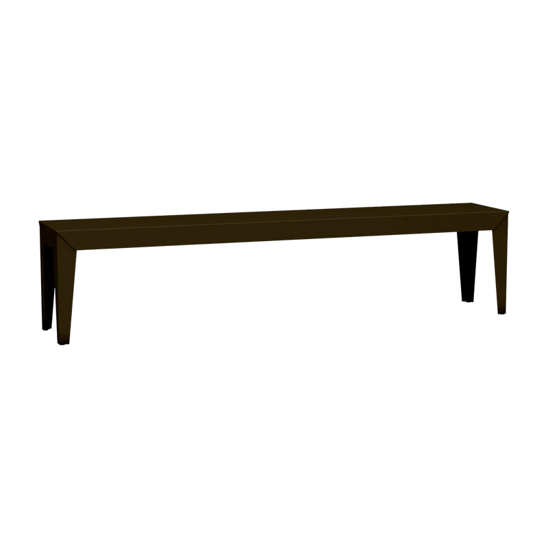 Banc en acier mat bronze 195 cm Zef - Matière Grise