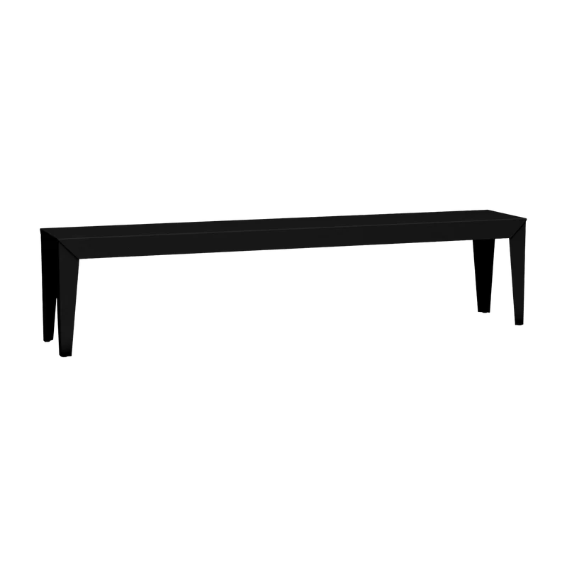 Banc en acier mat noir mat 195 cm Zef - Matière Grise
