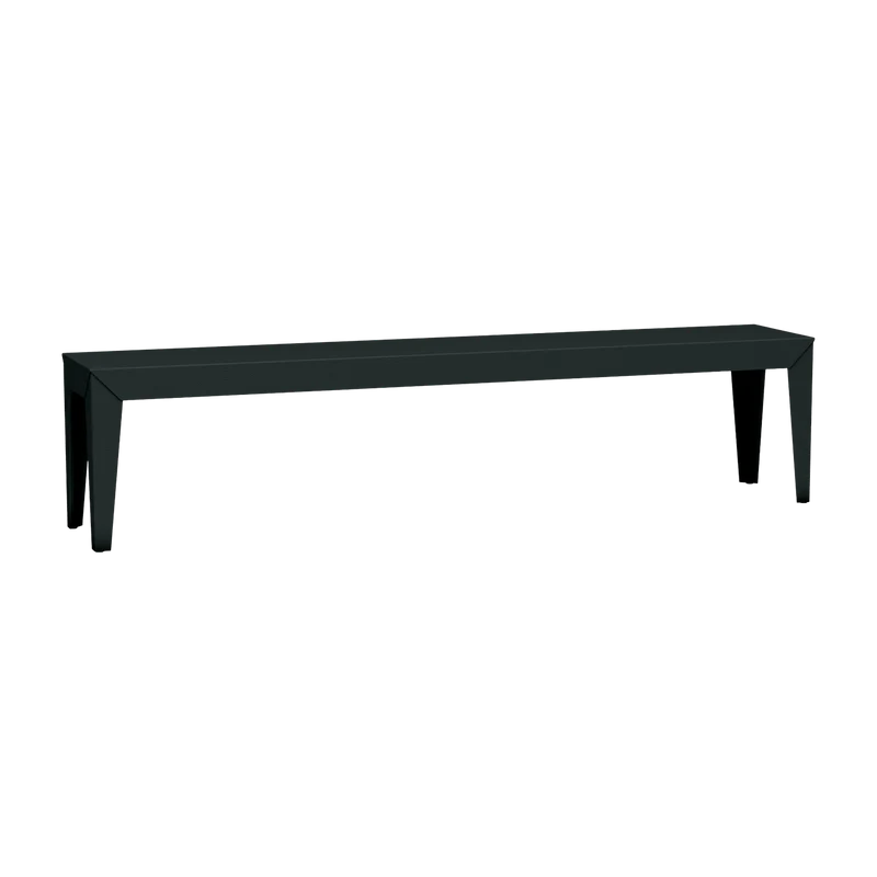 Banc en acier mat anthracite 195 cm Zef - Matière Grise