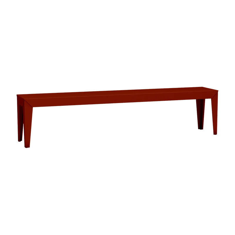Banc en acier mat terracotta 195 cm Zef - Matière Grise