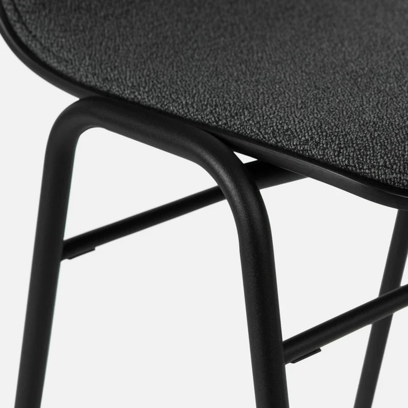 Chaise de bar 65 cm en tissu noir et cadre noir Touchwood - Hem